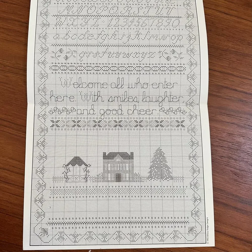 Welcome Sampler Cross Stitch Pattern 1993